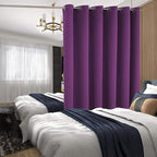 BGment Purple Sliding Door Curtain 96 Inch Long - Wide Room Darkening Room Divider Curtain for Bedroom Privacy Themral Insulated Grommet Room Separator Drape, 1 Panel, 120 X 96