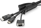 StarTech.com 2.5m (8.2ft) Cable Management Sleeve - 1.8" Diameter - Expandable Coiled Cord Organizer w/Cable Loading Tool (CMSCOILED4)