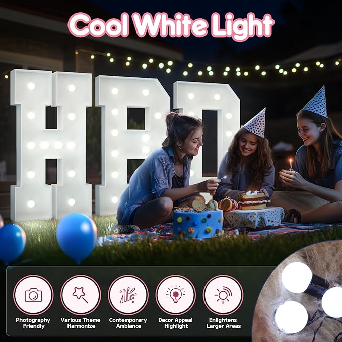 Light Up Letters, Marquee Letters 4 Feet Tall with Cool White Light, Large Letter for Party Graduation Homecoming Wedding Event Decoration, Marry Me Light Up Letter 4ft Marquee Sign Letras Q
