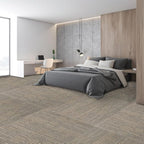 ALTRUISTIC Heavy Duty Commercial Carpet Tiles 24" x 24", 18 Pcs/72 sq ft (FlexLok tabs Included),Non-Slip Soft Square Carpet Floor Tile for Office Bedroom Living Room Kitchen Garage Gym (Khaki)