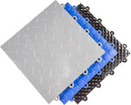 FlooringInc's Nitro 12"x12" Snap-Together Garage Floor Tiles, Non-Slip Interlocking Plastic Floor Mat, Coin Pattern, Arctic White, 24 Tiles, 24 Sq/Ft