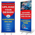 Custom Retractable Banner with Aluminum Stand, Personalized Pop up Banners and Full Color Design with Portable Travel Case for Events, Trade Shows, Advertising, Business, Photo (33"x81")