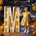 Marquee Letters 3 Feet Tall Large Light Up Letters M Wedding Mr and Mrs Sign Marry Me Engagement Party Decor Yellow Light Birthday Decorations Balloon Arch Kit Foam Sign M