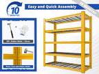 REIBII 72''H Garage Shelving 3010 LBS Storage Shelves Adjustable Metal Shelving 5 Tier Metal Shelves for Storage Industrial Shelf for Kitchen Pantry Warehouse Basement 72" H X 35.5" W X 16" D