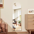 Full Length Door Mirror, Wall Mounted Wall Mirrors, 50"X16" Arched Behind Door Mirror for Use in Living Rooms, Rooms, Bedrooms, Cloakrooms, etc. Durable & Stylish Home Decor (White)