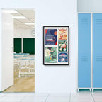 Enclosed Bulletin White Board 36x24 in, Lockable Wall Display Case for Office School Home Commercial, Tamperproof and Shatter Resistant, Black Aluminum Frame