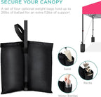 Best Choice Products 10x10ft 1-Person Setup Pop Up Canopy Tent Instant Portable Shelter w/ 1-Button Push, Case, 4 Weight Bags - Hot Pink