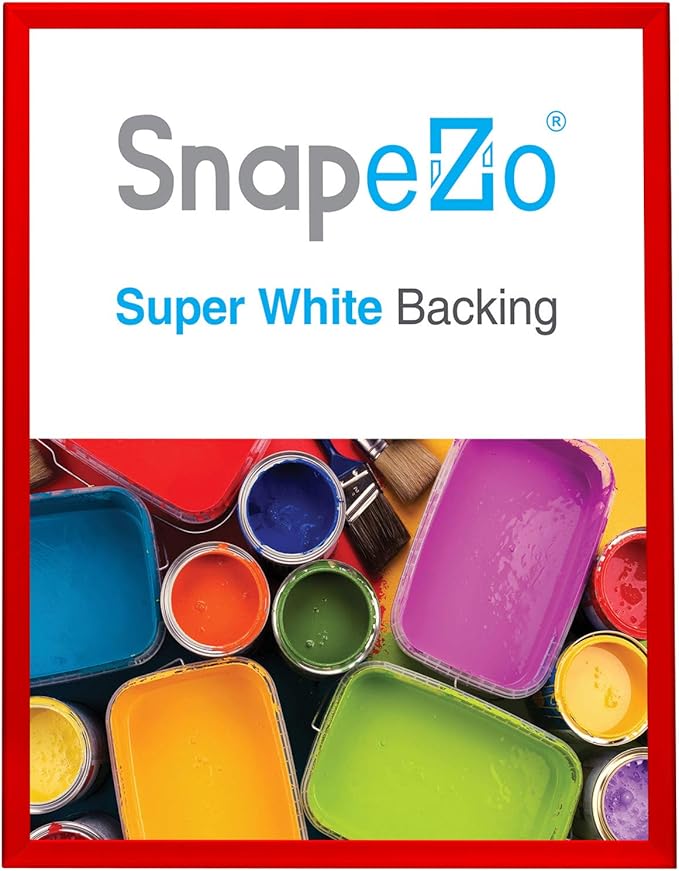 SnapeZo Poster Frame 24x30, Red, 1.25 Inch Aluminum Profile, Front-Loading Snap Frame, Wall Mounting, Professional Series
