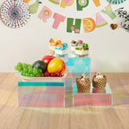 3Pcs Iridescent Display Risers, Rainbow Acrylic Risers Display Stand Acrylic Cube Box for Collectibles Jewelry Perfume Handbag Food Dessert Party Show (Iridescent-3pcs), Perfect for Christmas Decor