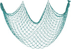 Decorative Fishing Net 80x40 Inch,Patioland Large Aqua Picture Fish Net, Wall Photo Hanging Fishnet for Nautical Mermaid Pirate Ocean Themed Hawaii Beach Under The Sea Party Decorations (1PCS)