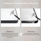 LOAAO 60X40 Inch Black Metal Framed Bathroom Mirror for Wall, Matte Black Bathroom Vanity Mirror Farmhouse, Large Rounded Rectangle Mirror, Anti-Rust, Tempered Glass, Hangs Horizontally or Vertically