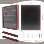 GMFrames 11x14 Wooden Shadow Box Frame with Removable Shelves Deep Display Case for Military Medals Keepsakes Cherry