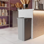 23 Gallon Gray Square Commercial Trash | Garbage Can - Outdoor, Office, Restaurant, School, Kitchen