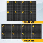 PBHEPJ 8 Pcs Metal Pegboard Panels, Heavy Duty Peg Boards for Garage and Garden Tool Storage, Includes Drywall Anchors and Screws Kits, Black (8 pcs 16in x 12in)