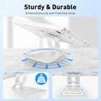 AboveTEK Anti-Theft Tablet Stand – iPad Locking & Security Stand, Countertop & Wall Mount POS Stand, 360° Swivel Kiosk Stand for iPad/iPad Air/iPad Pro – Ideal for Retail Business (White)