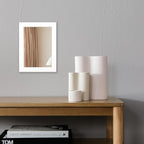 Ruomeng Wall Mirror Rectangle Decorative Mirror 12" x 16" for Entryway, Bedroom, Living Room, White