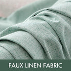 MIULEE Linen Blackout Curtains and Drapes 100% Room Darken Thermal Insulated Grommet Window Panels with Coating 2 PCs W 42 x L 63 inches Seafoam Green