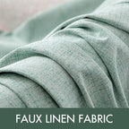 MIULEE Linen Texture Curtains for Bedroom Solid 100% Blackout Thermal Insulated Seafoam Green Curtains Grommet Room Darkening Curtains/Draperies for Living Room Nursery 52x54 Inch (2 Panels)