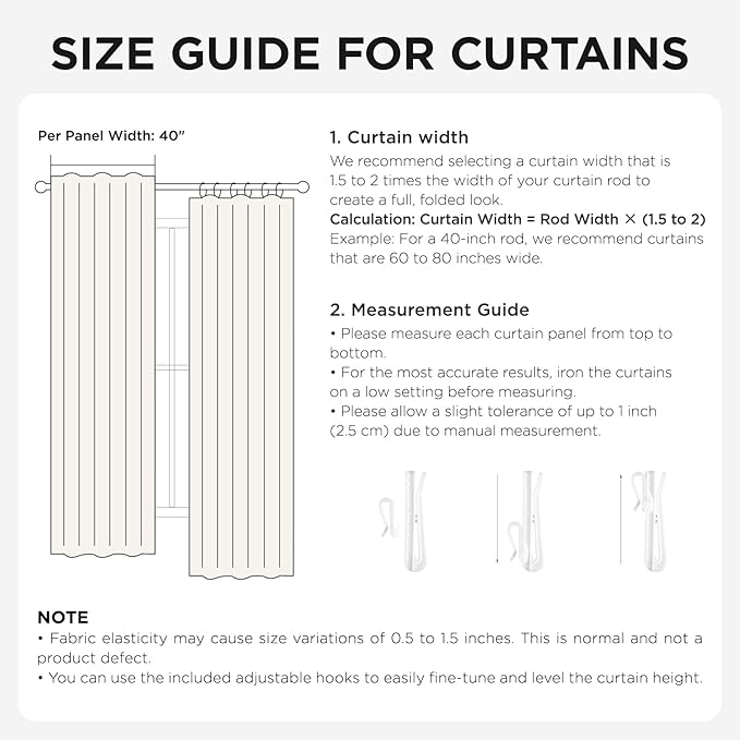 Joydeco Pinch Pleated Curtains - 100% Blackout for Bedroom, Light Beige Linen Curtains 40" W x 84" L, Thermal Insulated 2 Panels Light Blocking Drapes, Back Tabs for Living Room