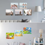 EHWINE 6 Pack 8.5 x 11 Wall Mount Acrylic Sign Holder, Horizontal Wall Signs Photo Menu Flyer Display Holders, Plastic Clear Acrylic Frames for Office Home Hotel Business Store (with Adhesive Tape)