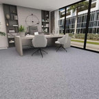 Carpet Tile 24” X 24” Self Adhesive Carpet Floor Tiles Anti-Slip Reusable Carpet Squares Peel and Stick Carpet Floor Tile Easy Install DIY for Bedroom Living Room (11, Light Gray)