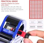 2 Pack Pricing Gun - 8 Digits Price Tag Gun with 8000 Labels & 4 Ink Rollers Kit Blue Pricing Label Maker for Retailer,Supermarket (Blue)