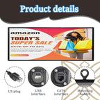 Outdoor Full Color Led Sign WIFI And USB Programmable Led Sign With High Resolution Scrolling Texts, Colorful images and videos LED Advertising Board For Shop (40‘’x17'')
