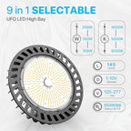 HYPERLITE LED High Bay Light | 29000LM（ 200W ） Dimmable High Bay LED Lighting | UL Listed | 5000K Commercial Lights | US Hook Included | Alternative to 850W MH/HPS