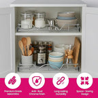 HOLDN’ STORAGE Pull Out Cabinet Organizer, Heavy Duty Caddy w/Lifetime Limited Warranty -20”W x 21”D - Requires At Least 21-1/4” Cabinet Opening, Steel Metal Cabinet Drawers Slide Out, Chrome