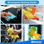 Microfiber Cleaning Cloth, 150PK Reusable Shop Rags Bulk Microfiber Cleansing Cloth Lint Free Cleaning-Towel for Car Kitchen Automotive Bar Mechanic Restaurant Garage,11.5"x11.5",Multicolor