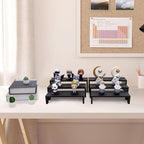 4 Set 12Pcs Black Display Riser for Vendors Event Wood Risers Cupcake Stand 3 Tier Racks Decor Stands Perfume Organizer Dessert Stands for Party