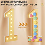 4FT Marquee Numbers, Large Light Up Numbers 8 for 8th 18th 80th Birthday Party Decorations, Giant Light Up Number for Anniversary Decor, 4 Feet Mosaic Number 8 with LED Lights DIY Kit