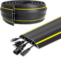 20 Ft Heavy Duty Floor Cord Cover Cable Protector, 3 Channels Protect Cords and Prevent a Trip Hazard— Conceal Wires at Home, Office, Warehouse, Workshop, Concerts
