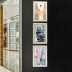 3PCS A3 Portrait Real Estate Window Advertising Display Hanging Light Box Frame Acrylic Frame Sign Holder