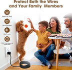 Cord Protector from Pets no Chew, 10FT-1/2inch Cord Managment Cable and Wire Protector from Rabbits, Cats and Other Pets Black