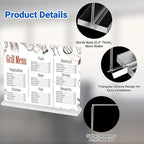 10 Pack Acrylic Sign Holder 11 x 8.5 Horizontal, Double-Sided Clear Sign Holder Plastic Stands for Display, T Shape Acrylic Table Sign Stands for Office Store Restaurants Wedding Party Decoration