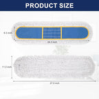 KeFanta 24" Commercial Dust Mop Replacement Heads, Reusable Industrial Dust Mop Pads, Blue Washable Cotton Dust Mop Refill for Floor Cleaning & Janitorial Supplies, Only Fits:B0D7MKSZ8N,B0FHHPTZHQ