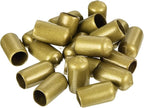 uxcell 20pcs Rubber End Caps 10.5mm ID Vinyl Round Tube Bolt Cap Cover Thread Protectors Gold