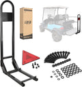 10L0L Universal Golf Cart Rear Safety Grab Bar w/Triangle Reflector Fit for Yamaha Club Car EZGO (2+2) /(4+2) Passenger Golf Cart Manual Hardware Included