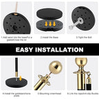 8PACK Stainless Steel Stanchion Post Queue 5 ft Black Velvet Ropes and Stanchion Poles Set Crowd Control Barriers with Fillable Base Used for Party Wedding Theaters Red Carpet - Black & Gold Color