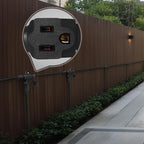 oviitech 25FT Black Outdoor Extension Cord,5 Evenly-Spaced Outlet Plugs,Multiple Outlets with Weatherproof Power Cord.