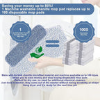 Replacement Microfiber Floor Cleaning Pads - 18''x5'' Dust Mop Refill Sweeping Pad Compatible with Bona Mop, Fits 17” to 18” Flat Mop - 4 Pack