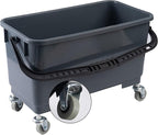 Matthew Cleaning Microfiber Finish Bucket with Sieve,Press Wring Mop Bucket for Microfiber Flat Mops, Mop Bucket with Non-Marking Casters Wheels Gary