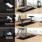Walking Pad Mat for Carpet, Treamill Mat for Hardwood Floors, High Density, 1/4 Thickness, Folable, Floor Protection Mats for Bike, Elliptical, Treadmill