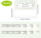 200 Pcs Hang Tabs, Clear Self-Adhesive Hanging Tabs, Heavy Duty Adhesive Hang Tags, Plastic Hang Tags with Slot Hole, Hanging Product Tags for Retail Display, 1.77x1.37 Inches