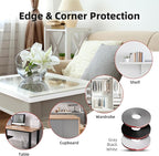 U-Shape Edge Banding, 0.7 inch x 20ft Edge TPE Self Adhesive Veneer Edging Trim Flexible Edge Protector, Strip for Countertop Cabinets Table Restoration Shelves, White
