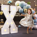 imprsv Marquee Light Up Letters, 3FT Marquee Letters for Birthday Baby Shower Wedding Decorations Light Up Letters for Engagement Party Decor, Large Marquee Letters for Party Decorations, Letter X