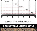 8FT Firewood Rack Outdoor with Cover, Heavy Duty Adjustable Firewood log Storage & Holder, Wood Pile Lumber Storage Rack Stacking Outside for Courtyard Patio.