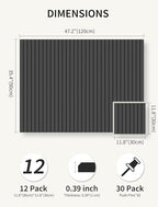 Large Felt Bulletin Board 35x47 Inch, 12pcs Peel and Stick Felt Wall Tiles Modern Push Pin Board for Wall Organization