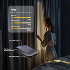 Room Divider Blackout Curtains Flexible Sliding Tracks Sets Ceiling Mounted Rod Window Curtain Privacy Separation for Bedroom Living Rooms,1 Panel Grey Drape and Black Track Set-W216xH72 in